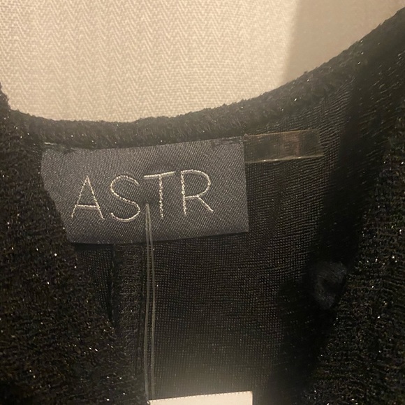 NWOT ASTR THE LABEL BLACK SPARKLY JUMPSUIT Med - Picture 5 of 5